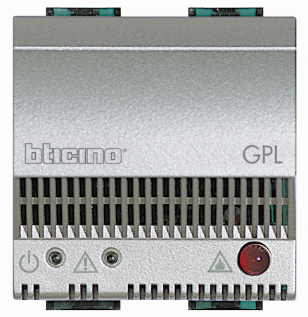 BTicino NT4512/12 Детектор GPL со световой и звуковой сигнализацией (85дБ), питание 12В, 2 модуля