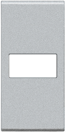 BTicino NT4916T LivingLight Клавиша Axial с 1 отверстием для вставки символа, размер 1 модуль, цвет алюминий