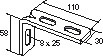 CABLOFIL CM557300 Уголок CEQ100 (110х58х30мм)