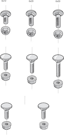 CABLOFIL CM801011 Болт М6 BTRCC 6х20 EZ (100шт.)