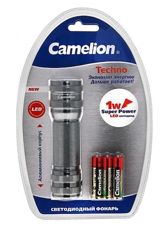 7553 Camelion LED5118-1W (фонарь, титан, LED 1W, 3XLR03 в комплекте, алюм.,блистер)
