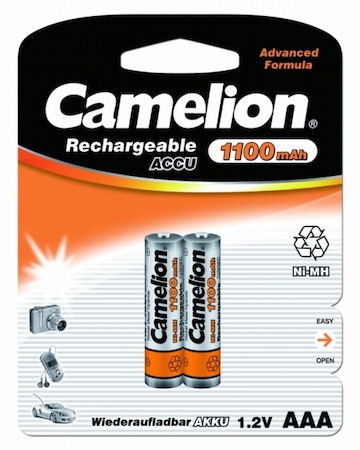 7372 Camelion   AAA-1100mAh Ni-Mh BL-2 (NH-AAA1100BP2, аккум-р,1.2В)