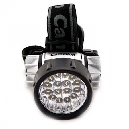 8137 Camelion LED5322-16Mx (фонарь налобн, металлик 16 ультра ярк LED,4 реж,3XR03 в компл, пласт, блист)