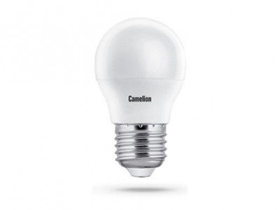 Фото Camelion 12394 Лампа светодиодная LED8-G45/845/E27 8Вт шар 4500К белый E27 750лм 170-265В