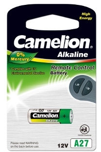 Camelion 12829 LR27A BL-1 Mercury Free (A27-BP1, батарейка,12В)