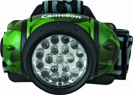 Фото Camelion 7538 Фонарь налобный LED 5313-19F 4ML (19LED 4 режима; 3хR03 в комплекте; камуфляж)