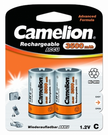 6184 Camelion  C- 3500mAh Ni-Mh BL-2 (NH-C3500BP2, аккум-р,1.2В)