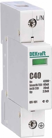 DEKraft 18015DEK Ограничитель перенапряжений 1P 40кА класс C 440В