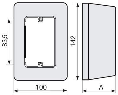 ДКС 00572 SRMN  Коробка под розетку 83,5 мм, глуб. 43