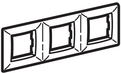 ДКС 75013P Рамка на 2+2+2 модуля (трехместная), светло-зеленая, RAL6019