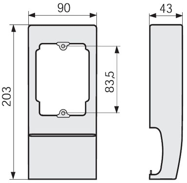 ДКС 03415 SRCN W Коробка под розетку п.р.83,5 мм для TCN