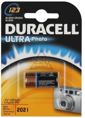 Duracell 81451631 DURACELL  CR123 ULTRA (10/50/6000)