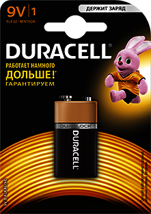 Duracell 81427280 DURACELL 6LR61-1BL (10/30/3600)