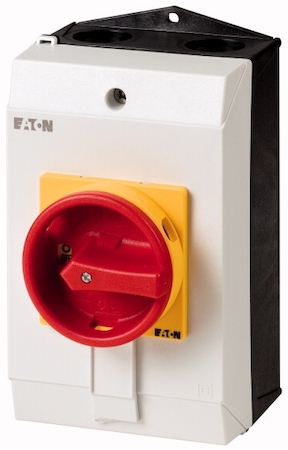 EATON 0000207310 Аварийный выключатель в корпусе, 3P +1НО +1 НЗ , 25А , красно-желтая ручка , запираемый