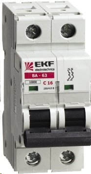 elr-2-40 Автоматический выключатель ВА-63, 2P 40А (C) 10kA EKF