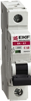 elr-1-50 Автоматический выключатель ВА-63, 1P 50А (C) 10kA EKF