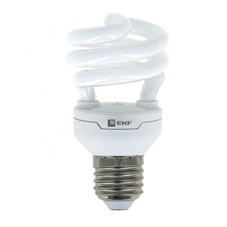 HS-T3-20-865-E27 Лампа энергосберегающая HS-полуспираль 20W 6500K E27 10000h EKF Simple