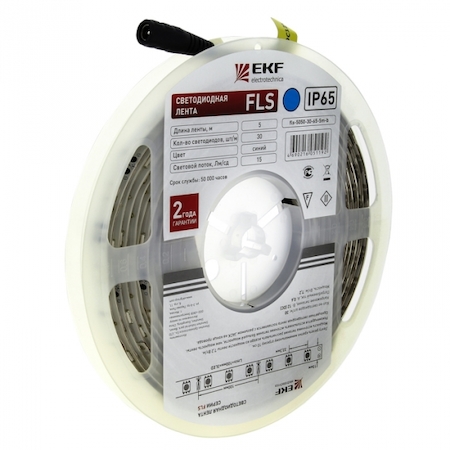 fls-3528-60-65-5m-r Лента светодиодная FLS-3528 60 сд/м  4,8Вт 12В IP65 5м красный EKF Proxima
