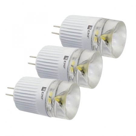 FLL-G-2-12-6.5K-G4 Лампа светодиодная FLL-G 2W 6500К G4 блистер (3 шт) EKF Simple