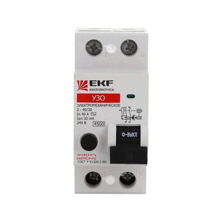 elcb-2-32-10-em Устройство защитного отключения УЗО 2P 32А/10мА (электромеханическое) EKF
