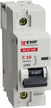 mcb47100-1-125D Автоматический выключатель ВА 47-100, 1P 125А (D) 10kA EKF