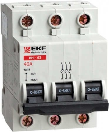 EKF SL100-3 Выключатель нагрузки ВН-100 3P 100А ЭКФ