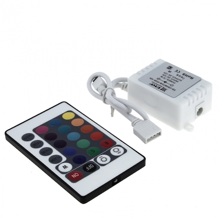 FD-CRGB72ir-IP20-12v Драйвер-контроллер для RGB LED-ленты 72Вт IP20 12В с ИК пультом EKF Proxima