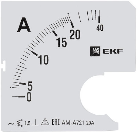 s-a721-20 Шкала сменная для A721 20/5А-1,5 EKF PROxima