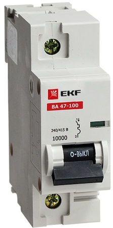 mcb47100-1-50C Автоматический выключатель ВА 47-100, 1P 50А (C) 10kA EKF