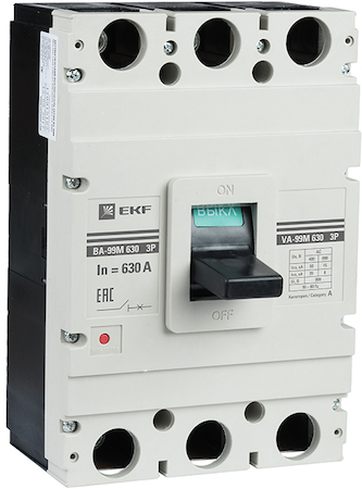 mccb99-630-630m Выключатель автоматический ВА-99М  630/630А 3P 50кА EKF PROxima