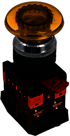pbn-aela-1o-220 Кнопка AELA-22 желтая с подсветкой NO+NC 220В Грибок EKF PROxima
