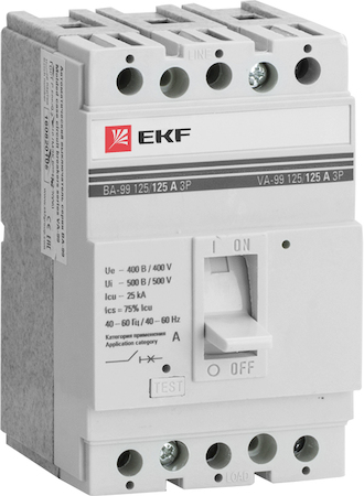 mccb99-125-125 Выключатель автоматический ВА-99  125/125А 3P 25кА EKF PROxima