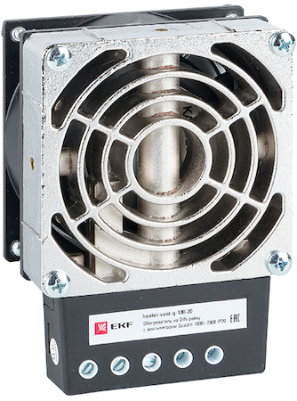 Фото EKF heater-vent-q-100-20 Обогреватель на DIN-рейку с вентилятором 100Вт 230В IP20 Quadro PROxima