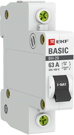 SL29-1-63-bas Выключатель нагрузки 1P 63А ВН-29 EKF Basic