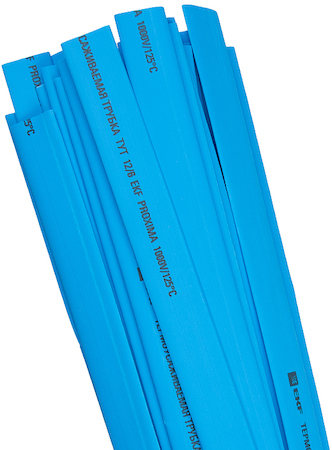 tut-12-g-1m Термоусаживаемая трубка ТУТ нг 12/6 синяя в отрезках по 1м EKF PROxima