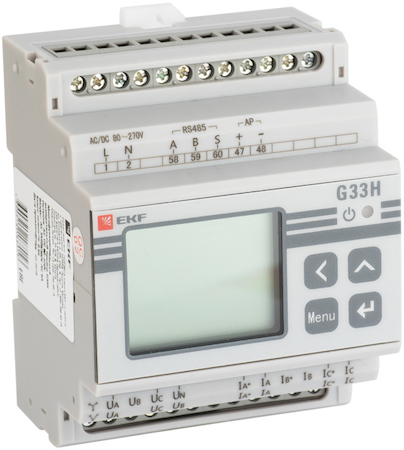EKF sm-g33h Многофункциональный измерительный прибор G33H с жидкокристалическим дисплеем  на DIN-рейку