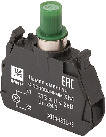 XB4-ESL-G Лампа сменная c основанием XB4 зеленая 24В EKF PROxima