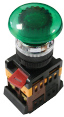 pbn-aela-1g-24 Кнопка AELA-22 зеленая с подсветкой NO+NC 24В EKF PROxima