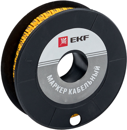 plc-KM-2.5-4 Маркер кабельный 2,5 мм2 "4" (1000 шт.) (ЕС-1) EKF PROxima