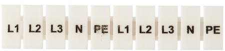 zb-st-2.5-L-1-3 Маркеры для JXB-ST 2,5 с символами "L1, L2, L3, N, PE" (10 шт.) EKF PROxima