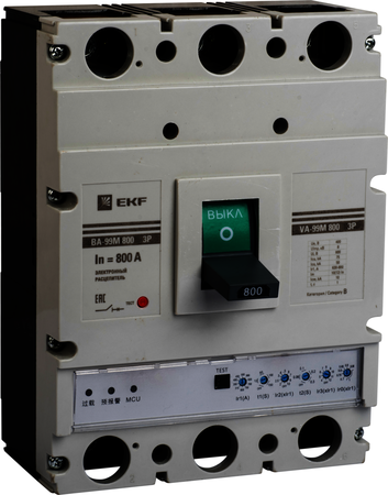 mccb99-800-800me Выключатель автоматический ВА-99М  800/800А 3P 75кА с электронным расцепителем EKF PROxima
