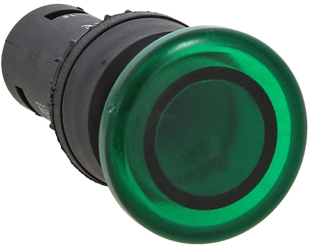 sw2c-md-gg-24 Кнопка SW2C-MD зеленая с подсветкой NO 24В Грибок EKF PROxima