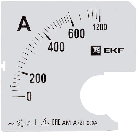 s-a721-600 Шкала сменная для A721 600/5А-1,5 EKF PROxima