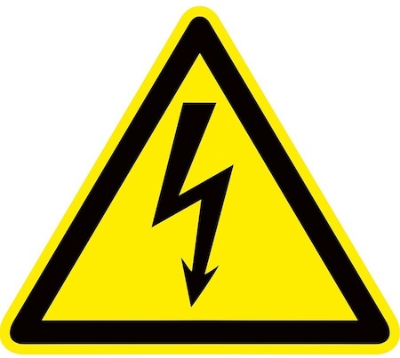 pn-1-01 Знак пластик "Опасность поражения электрическим током" (Молния) W08 (100х100мм.) EKF PROxima
