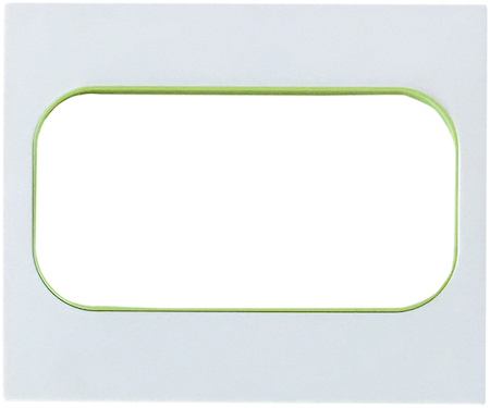 EYM-G-302-20 Стокгольм Рамка для розетки 2-местная белая с  линией цвета зеленый  EKF PROxima