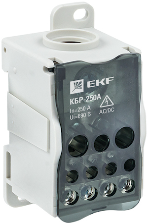 Фото EKF plc-kbr250 Блок распределительный КРОСС крепеж на панель и DIN КБР-250А