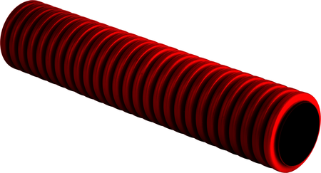 Фото Труба гофрированная двустенная гибкая ПНД d 63 с зондом (50 м) красная EKF PROxima