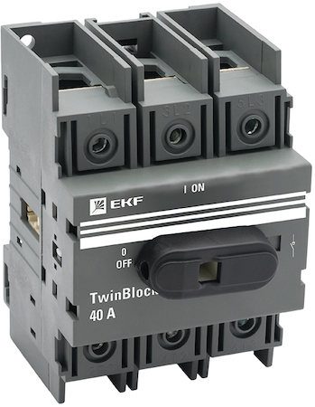 tb-40-3p-f Рубильник   40A 3P c рукояткой управления для прямой установки TwinBlock EKF