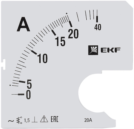 s-a961-20 Шкала сменная для A961 20/5А-1,5 EKF PROxima