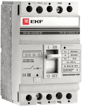 sl99-125-100 Выключатель нагрузки ВН-99 125/100А 3P EKF PROxima